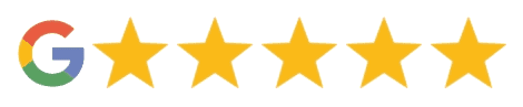 Google Logo With 5-Star Review Stars